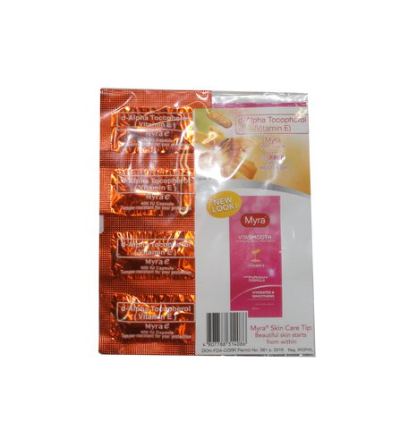Myra 400 E Capsule With Free Myra Facial Moisturizer 4 pcs /pack