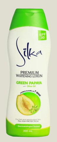Silka Body Lotion Premium Green Papaya With Olive Oil SPF 30 200 ml