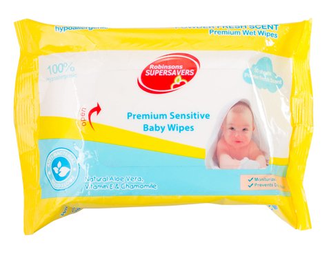 Supersavers Baby Wipes Powder Scent 30 sheets /pack