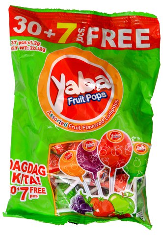 Yaba Fruit Pops Lollipop 37 pcs /pack