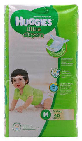 Huggies Ultra Baby Diapers Jumbo Medium 40 pcs /pack
