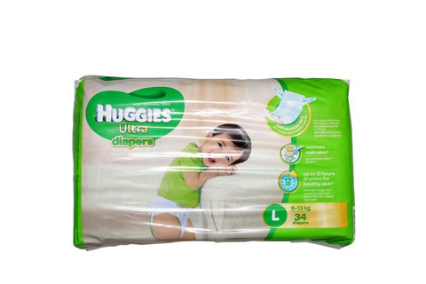 Huggies Ultra Diapers Large 34 pcs /pack