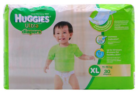 Huggies Ultra Baby Diapers Jumbo - Extra Large 30 pcs /pack