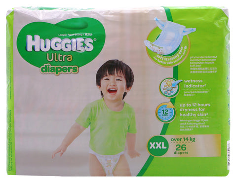 Huggies Ultra Baby Diapers Jumbo XXLarge 26 pcs