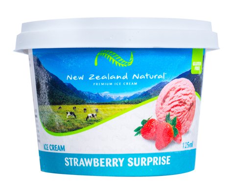 New Zealand Natural Strawberry Surprise Ice Cream 125 ml