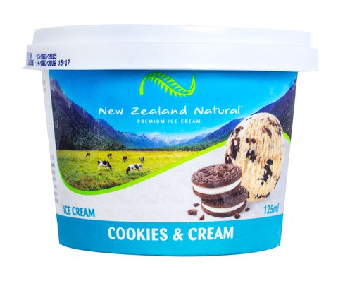 New Zealand Natural Cookies N Cream Ice Cream 125 ml