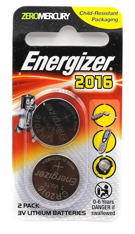 Energizer Lithium Battery CR2016 3B BP2 2 pcs /pack
