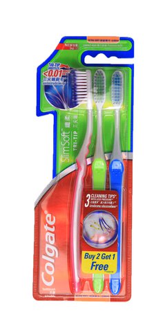 Colgate Toothbrush Slim Soft Tri-Tip 2 + 1 1 pack