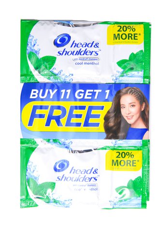 Head &amp; Shoulders Shampoo Cool Menthol 11 + 1 1 pack (12 ml x 12 pcs)