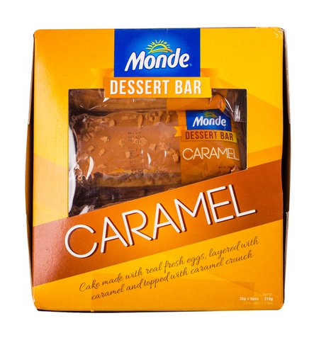 Monde Dessert Bar Caramel 1 pack (6 pcs x 35 g)