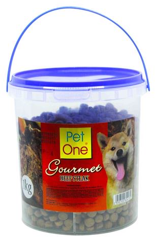 Pet One Gourmet Beef Steak Pail 1 kg