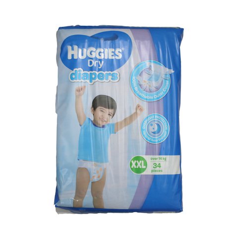 Huggies Dry Diapers - Extra Extra Large 34 pcs /pack