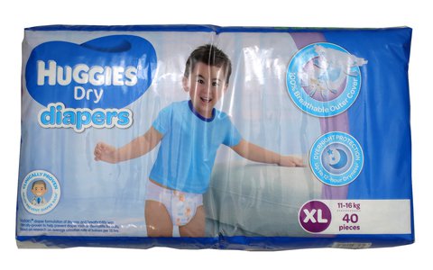 Huggies Dry Diapers - Extra Large 40 pcs /pack