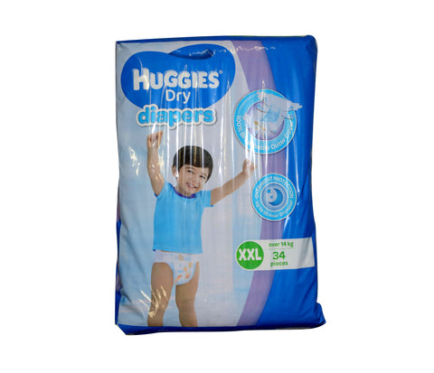 Huggies Dry Diapers - Jumbo Extra Extra Large 34 pcs /pack