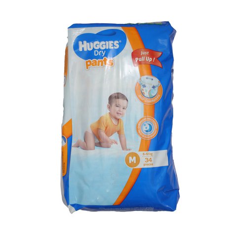 Huggies Dry Pants Medium 34 pcs /pack