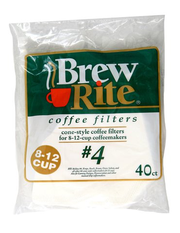 Brew Rite Coffee Filters Cone No.4 1 pack (12 x 40 ml)