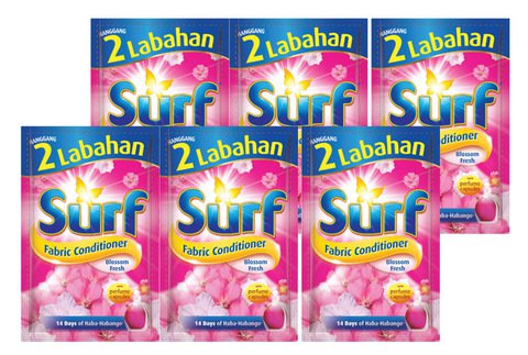 Surf Pink Fabric Conditioner Blossom Fresh Sachet 6 sachets x 43 ml
