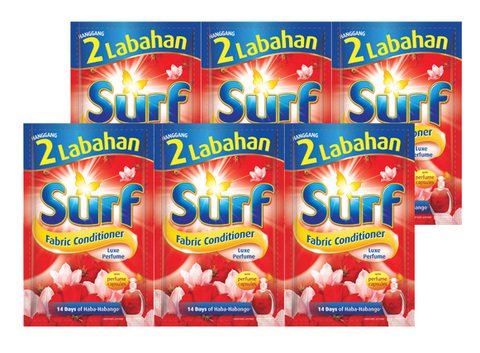 Surf Red Fabric Conditioner Luxe Perfume Sachet 6 sachets x 43 ml