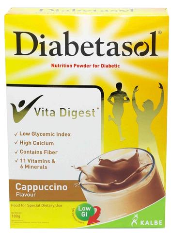 Diabetasol Nutrition Powder For Diabetic - Cappucino Flavour 180 g