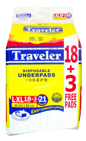 Traveler Underpads L-XL 21 pcs /pack