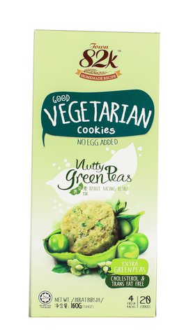 Town82K Good Vegetarian Cookies Nutty Green Peas 160 g