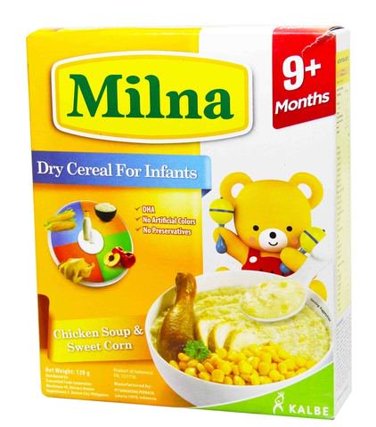 Milna Dry Cereals For Infants - Chicken Soup &amp; Sweet Corn (6+ Months) 120 g