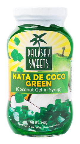 Dalisay Sweets Nata De Coco Green (Coco Gel In Syrup) 340 g