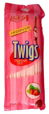 Keiko Twigs Powdered Strawberry 50 pcs /pack