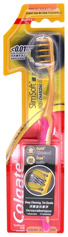Colgate Toothbrush Slim Soft Charcoal Gold 1 pc