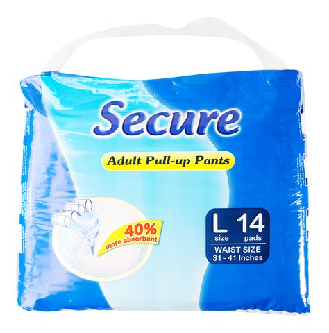 Secure Adult Pants Large 14 pcs