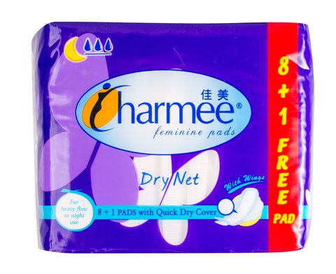 Charmee All Night Dry Net Heavy Flow With Wings 9 pads /pack