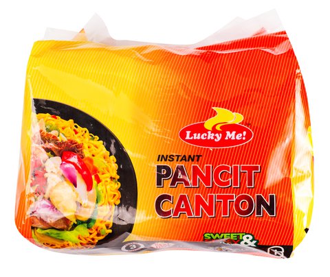 Lucky Me! Instant Pancit Canton Sweet &amp; Spicy 1 pack (80 g x 6 pcs)