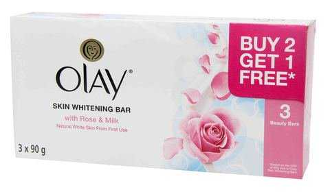 Olay Bar Soap Natural White Skin Rose &amp; Milk 3 pcs /pack