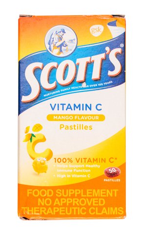 Scott's Chewy Pastilles - Vitamin C Mango Flavour 50 tablets