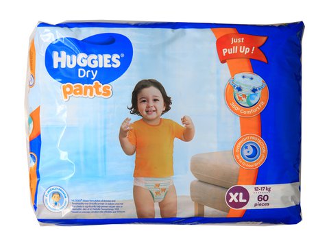 Huggies Dry Pants Baby Diapers Extra Large 60 pcs