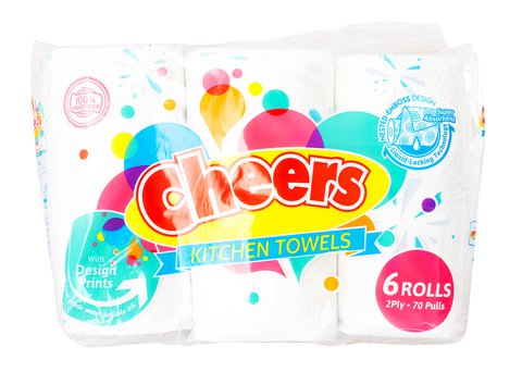 Cheers Kitchen Towels Regular 2 Ply 6 rolls /pack