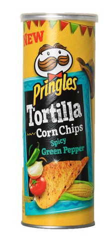 Pringles Tortilla Corn Chips Spicy Green Pepper 110 g