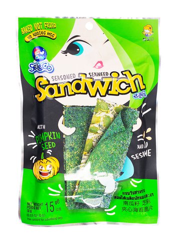 Seleco Seaweed Sandwich With Pumpkin &amp; Sesame 15 g