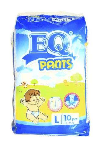 EQ Pants Baby Diapers Budget Pack Large 10 pcs /pack