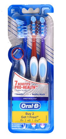 Oral-B Toothbrush Pro Health 7 Benifits Soft Soft 3 1 pc