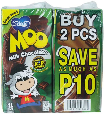 Selecta Moo Milk Chocolate Buy 2 Save P10 2 pcs x 1 l
