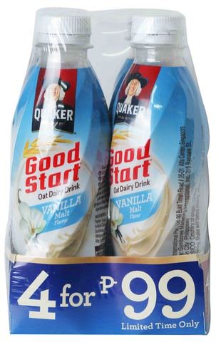 Quaker Good Start Oat Dairy Drink Vanilla Malt - 4 For 99 4 bottles