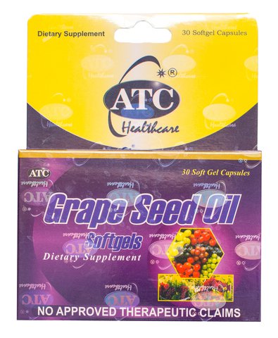ATC Grape Seed Oil Softgels Capsule - Dietary Supplement 30 capsules /pack