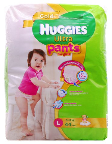 Huggies Ultra Baby Diapers Girl Large 44 pcs