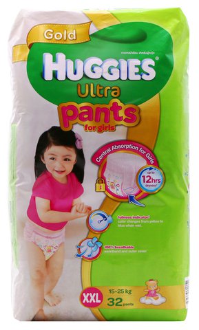 Huggies Ultra Baby Diapers Girl XXLarge 32 pcs