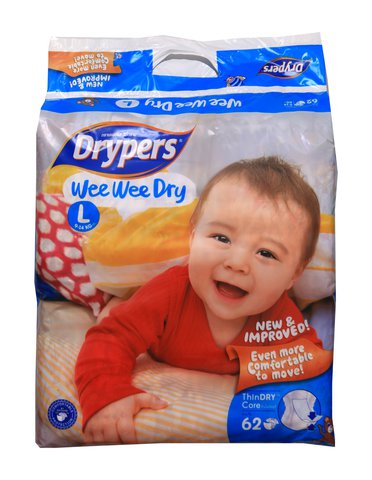 Drypers Wee Wee Mega Diapers Pack Large 62 pcs