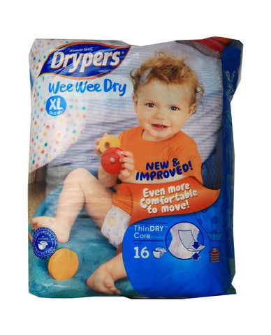 Drypers Wee Wee Regular Diapers XL 18 pcs /pack