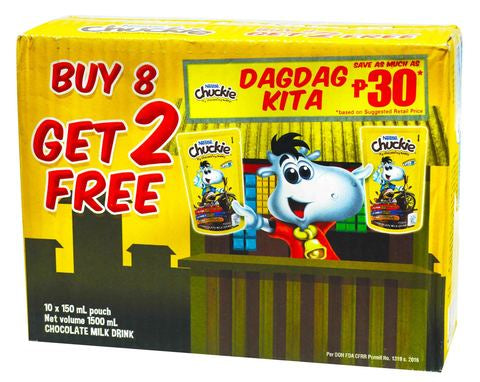 Chuckie Chocolate Milk Drink 1 pack (10 pcs x 150 ml)