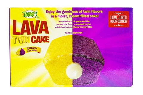 Lemon Square Lava Twin Cake Quezo Con Ube 1 pack (10 pcs x 38 g)