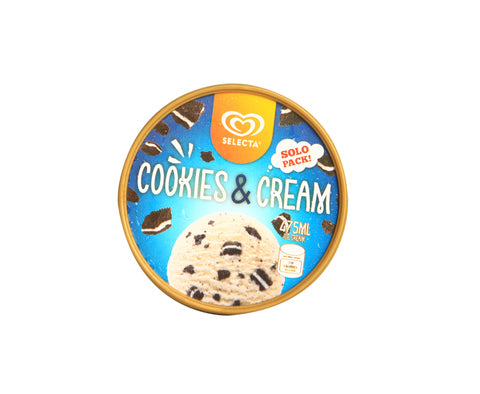 Selecta Cookies 'N Cream Ice Cream 475 ml